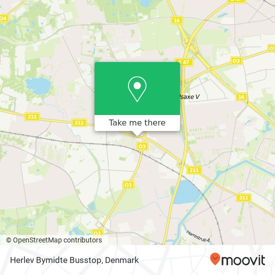 Herlev Bymidte Busstop map
