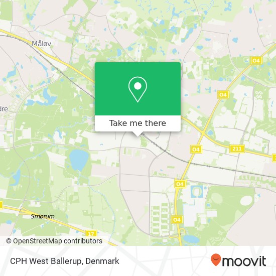 CPH West Ballerup map