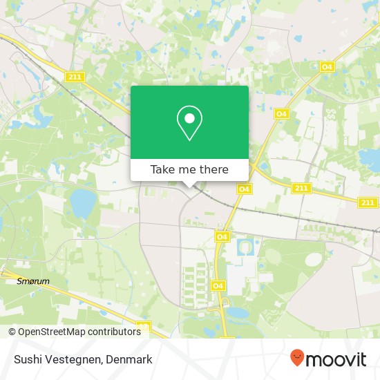 Sushi Vestegnen map