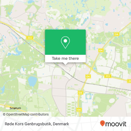 Røde Kors Genbrugsbutik map