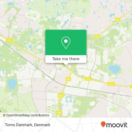 Toms Danmark map