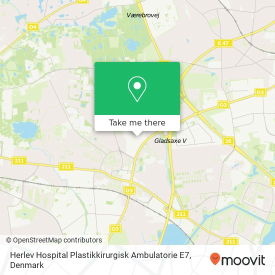 Herlev Hospital Plastikkirurgisk Ambulatorie E7 map