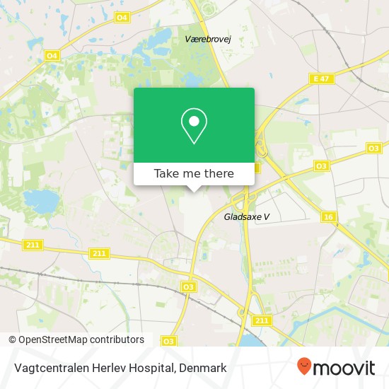 Vagtcentralen Herlev Hospital map