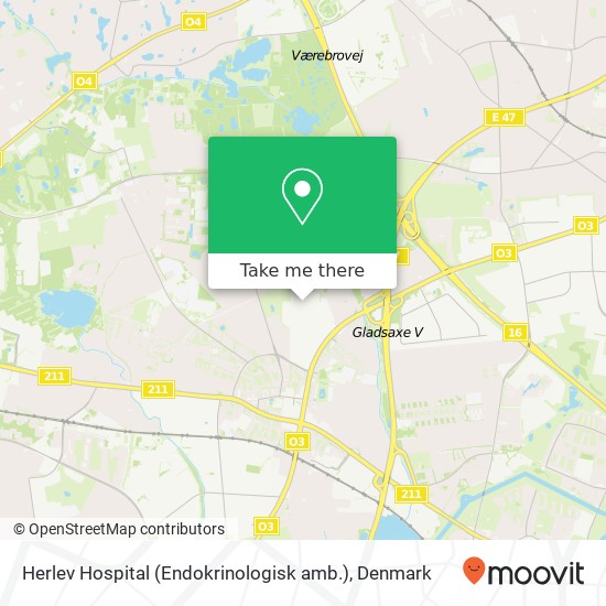 Herlev Hospital (Endokrinologisk amb.) map