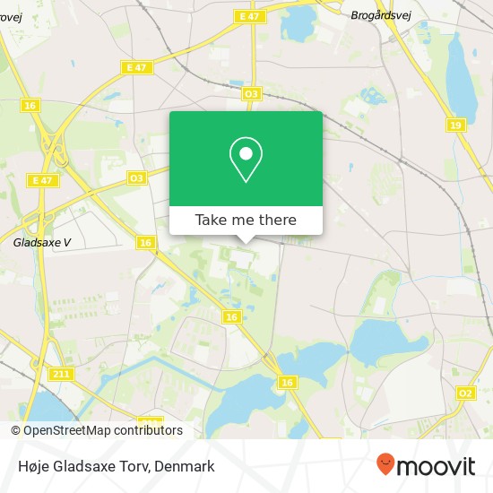 Høje Gladsaxe Torv map