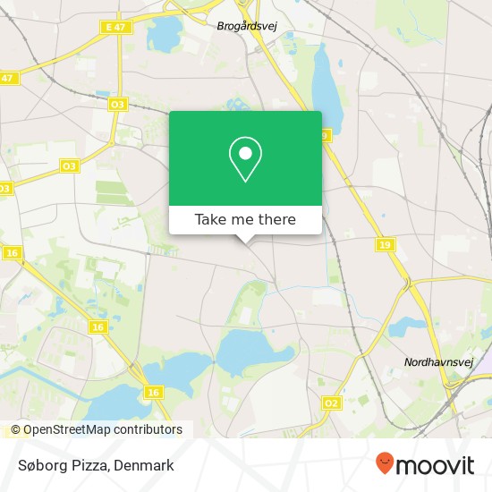 Søborg Pizza map