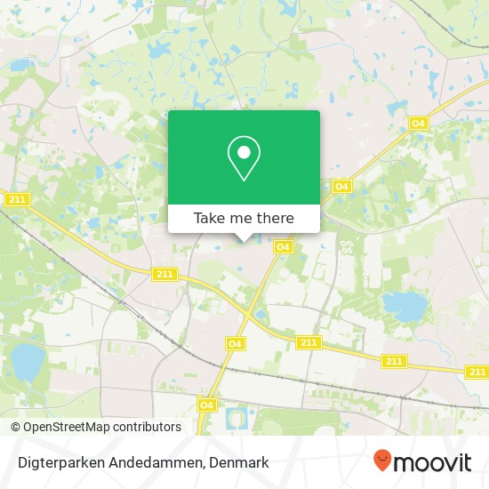 Digterparken Andedammen map