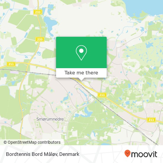 Bordtennis Bord Måløv map