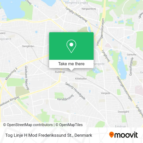 Tog Linje H Mod Frederikssund St. map