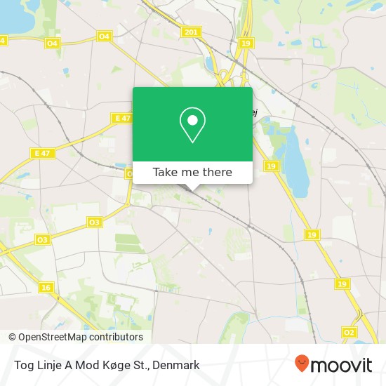 Tog Linje A Mod Køge St. map