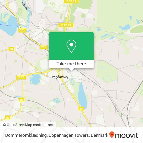 Dommeromklædning, Copenhagen Towers map