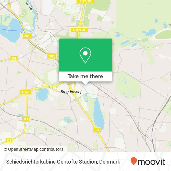 Schiedsrichterkabine Gentofte Stadion map