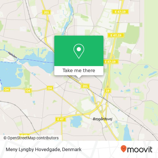 Meny Lyngby Hovedgade map
