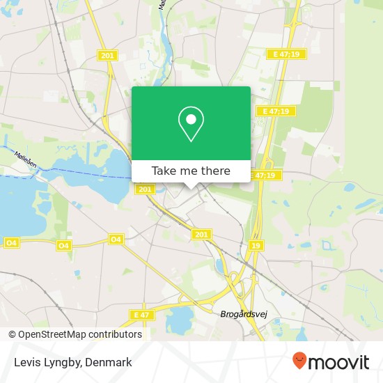 Levis Lyngby map