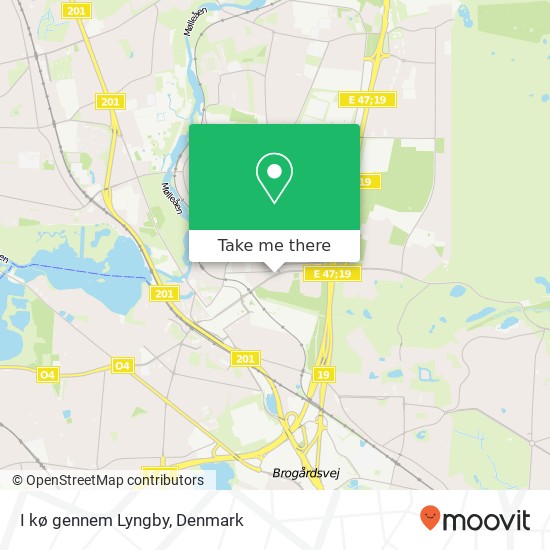 I kø gennem Lyngby map