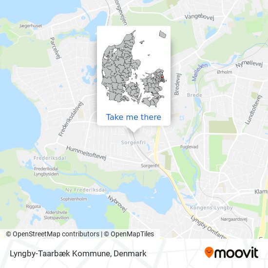 Lyngby-Taarbæk Kommune map