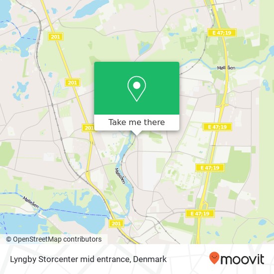 Lyngby Storcenter mid entrance map