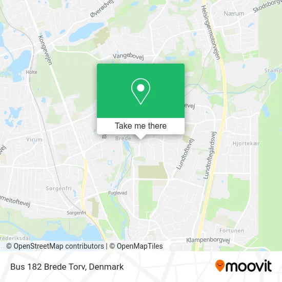 Bus 182 Brede Torv map