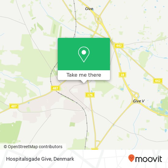 Hospitalsgade Give map