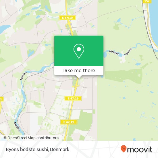 Byens bedste sushi map