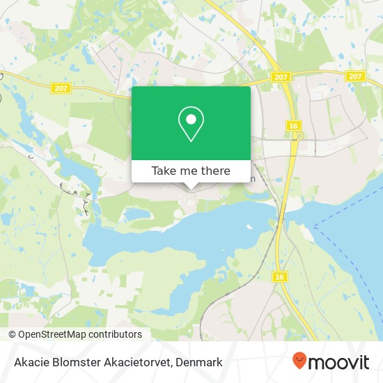 Akacie Blomster Akacietorvet map