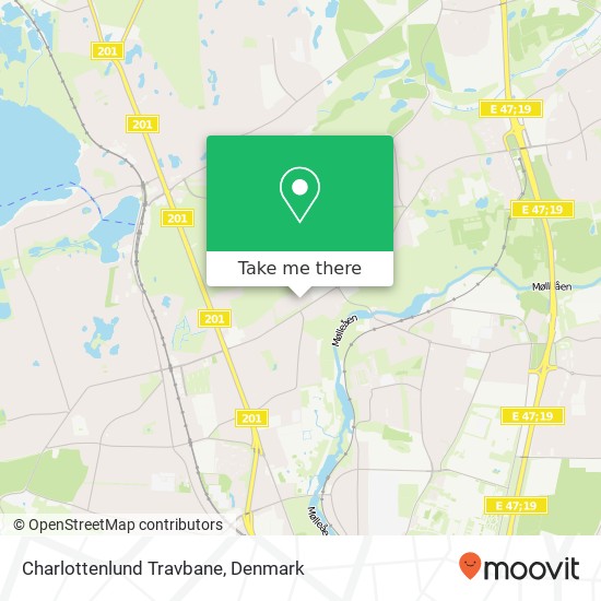 Charlottenlund Travbane map