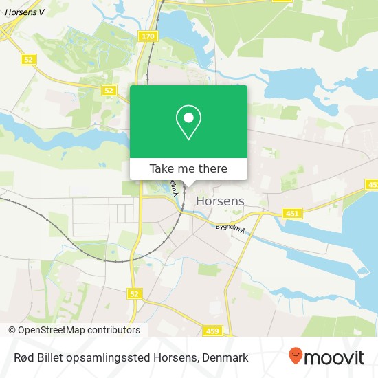 Rød Billet opsamlingssted Horsens map