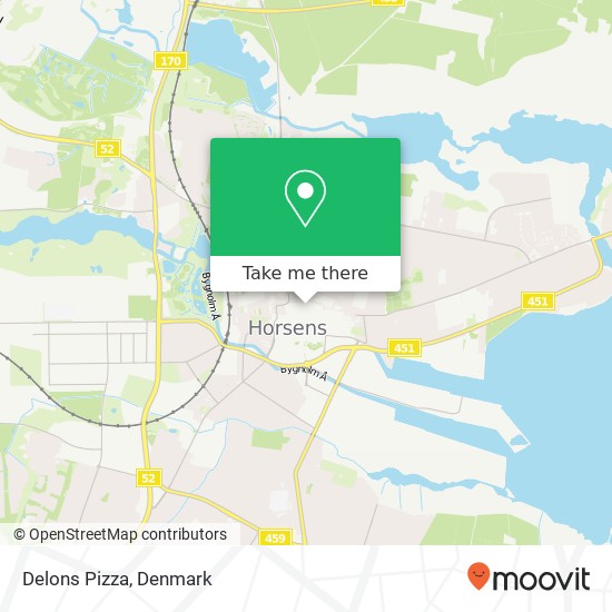 Delons Pizza map