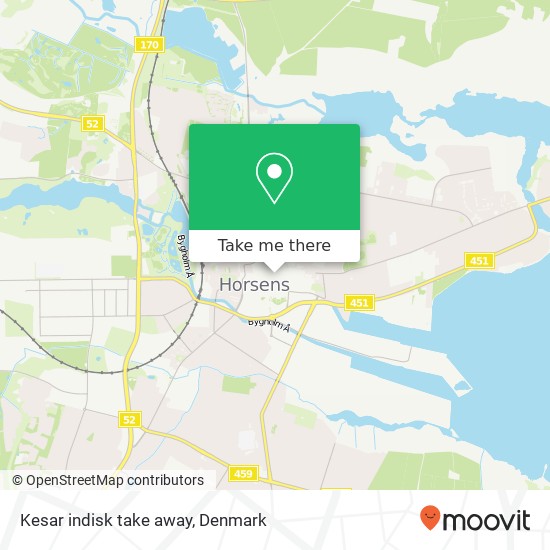 Kesar indisk take away map