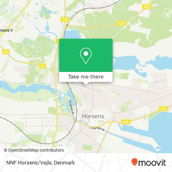 NNF Horsens/Vejle map