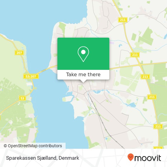 Sparekassen Sjælland map