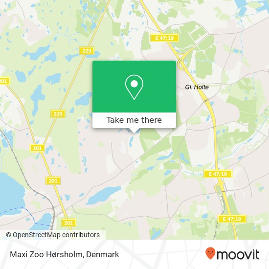 Maxi Zoo Hørsholm map