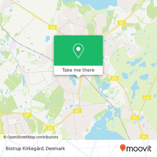 Bistrup Kirkegård map