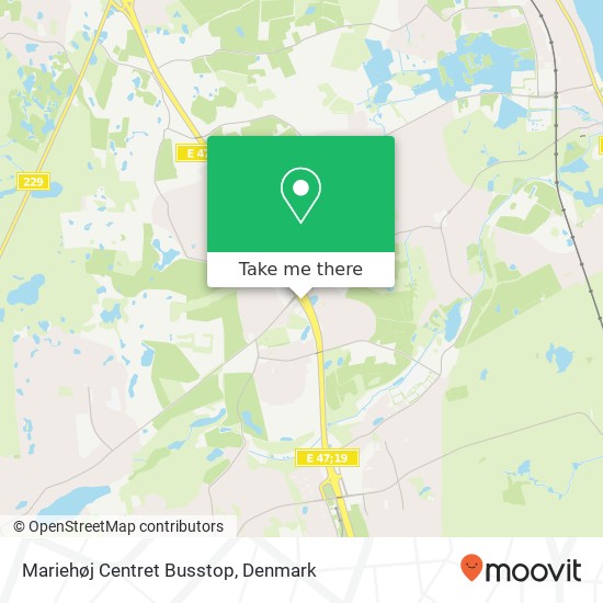 Mariehøj Centret Busstop map