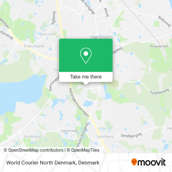 World Courier North Denmark map