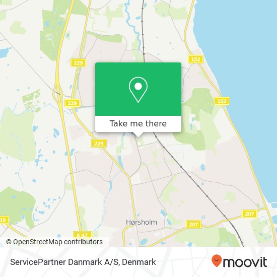 ServicePartner Danmark A/S map