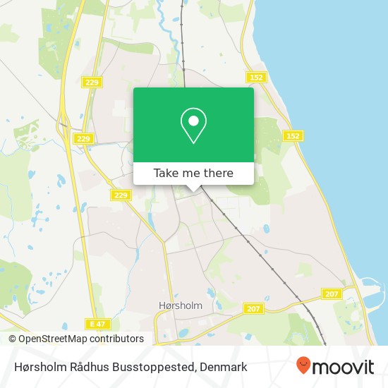 Hørsholm Rådhus Busstoppested map