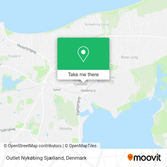 Outlet Nykøbing Sjælland map
