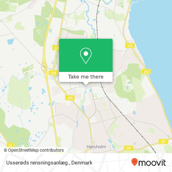 Usserøds rensningsanlæg. map