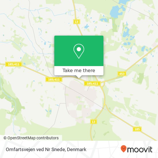 Omfartsvejen ved Nr Snede map