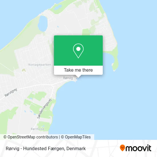 Rørvig - Hundested Færgen map