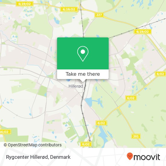 Rygcenter Hillerød map