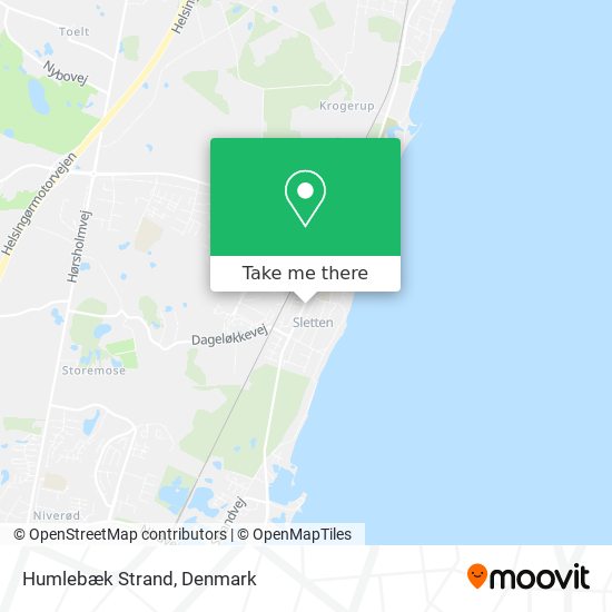 Humlebæk Strand map
