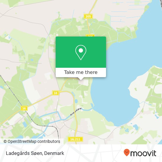 Ladegårds Søen map