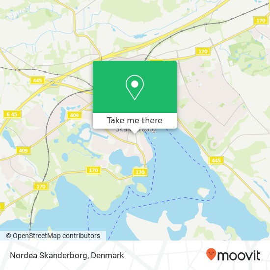 Nordea Skanderborg map