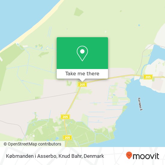 Købmanden i Asserbo, Knud Bahr map