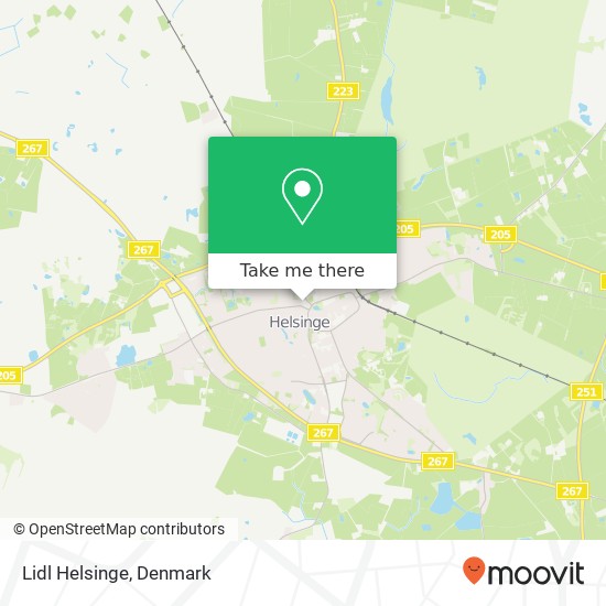 Lidl Helsinge map