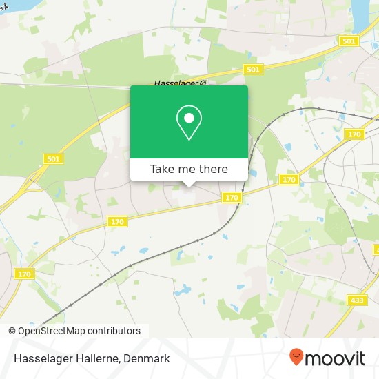 Hasselager Hallerne map