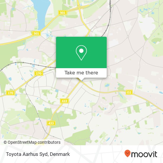 Toyota Aarhus Syd map