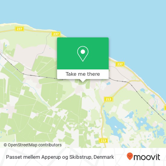 Passet mellem Apperup og Skibstrup map